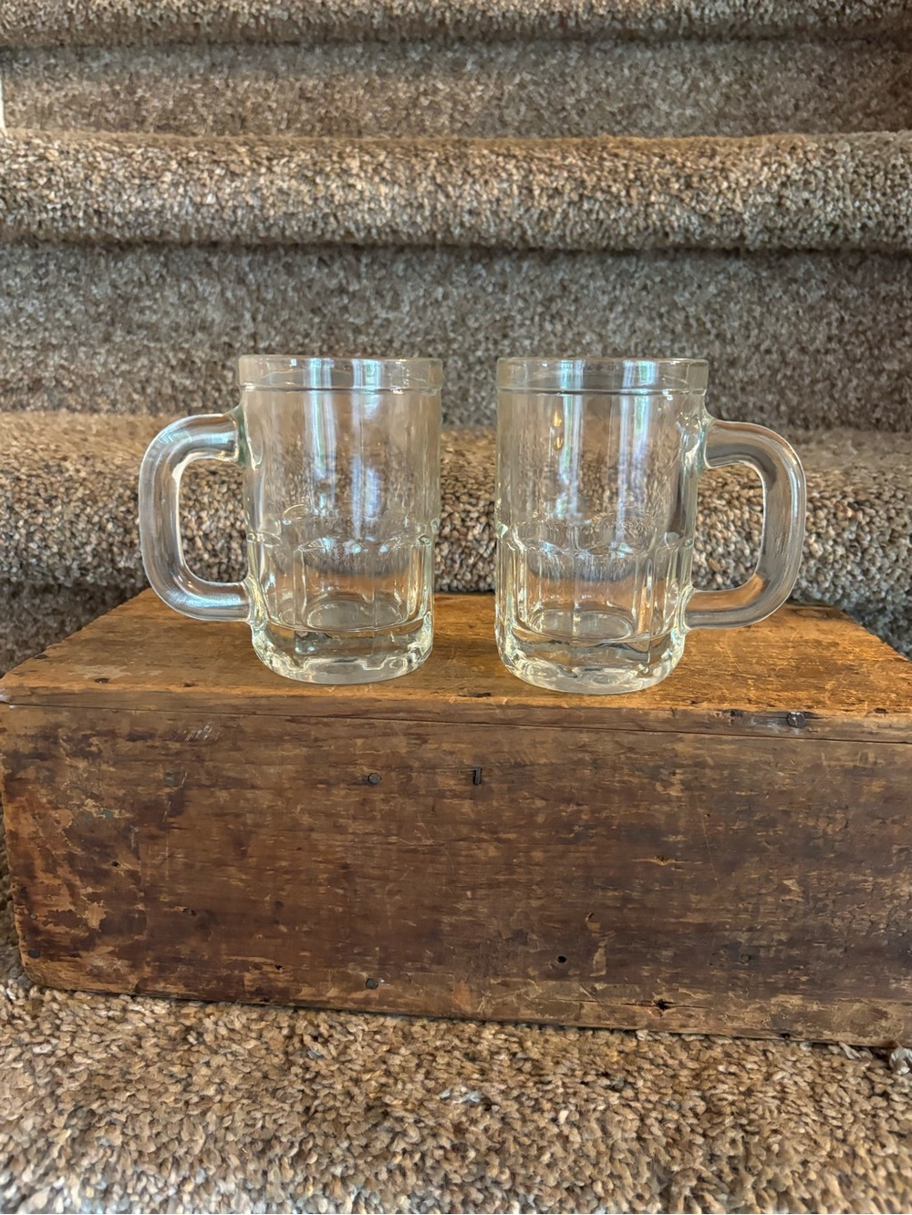 Clear Glass Beer Mug Set - 2 Pack